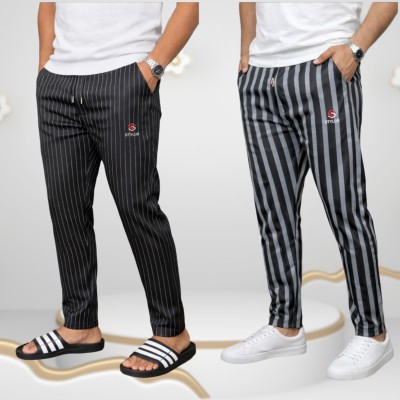 2 Pcs Stripe Trouser Combo (bold+vertical)-111